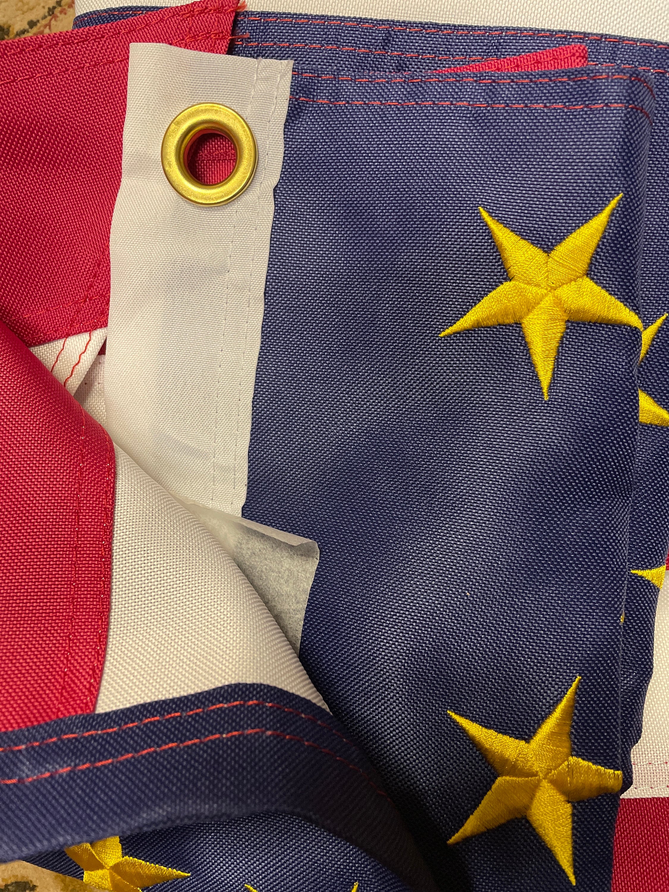 Bandiera USA 4x6 Piedi - Stella E Strisce Ricamate, Poliestere 210D, Con Occhielli Ottone - Foto 9