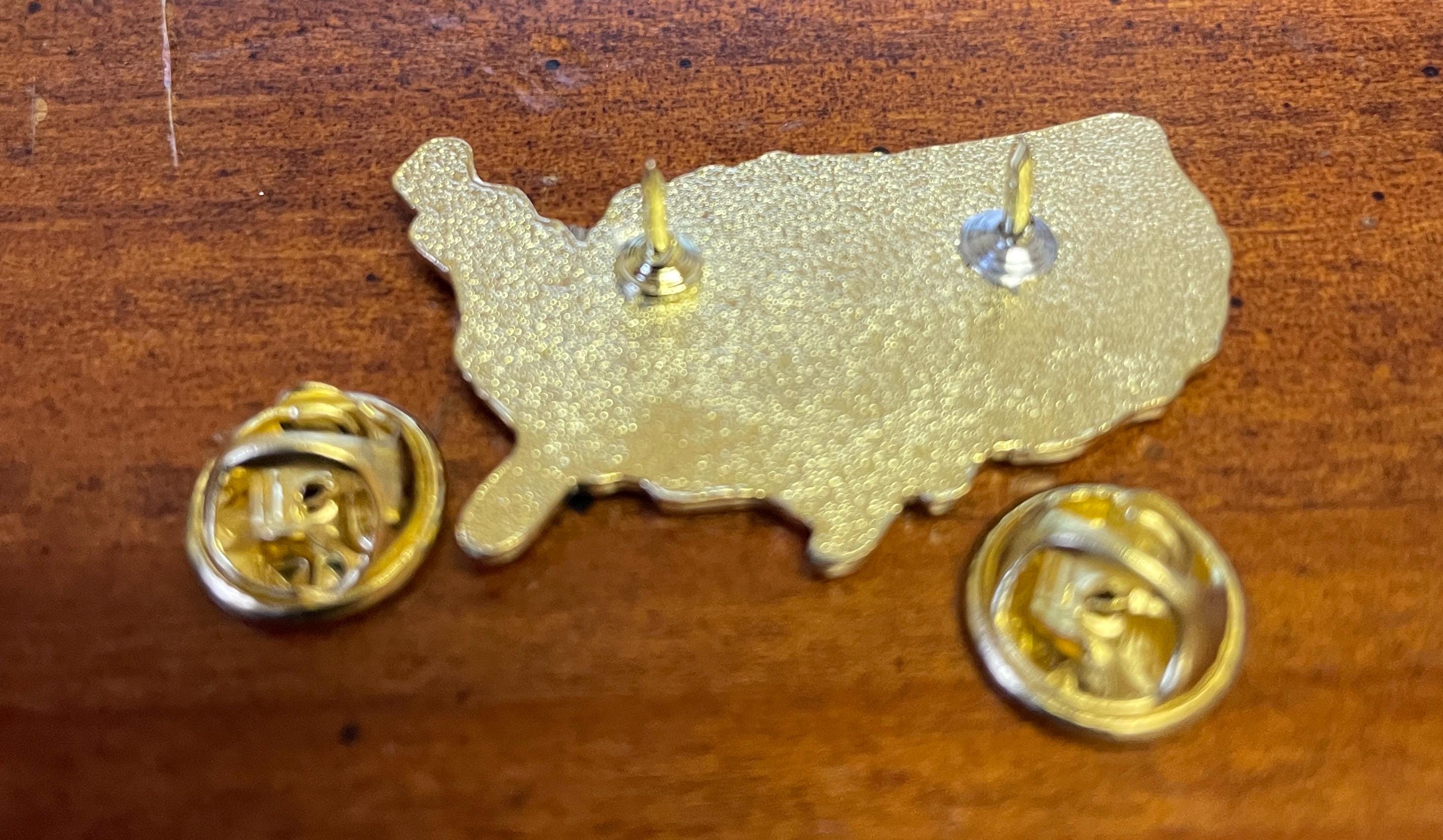 American or Eagle Flag Lapel Pin: Patriotic Cloisonné Pin - Etsy