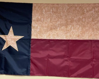 Texas tea stained  Sewn Embroidered 3x5ft flag 210D Premium Quality Nylon