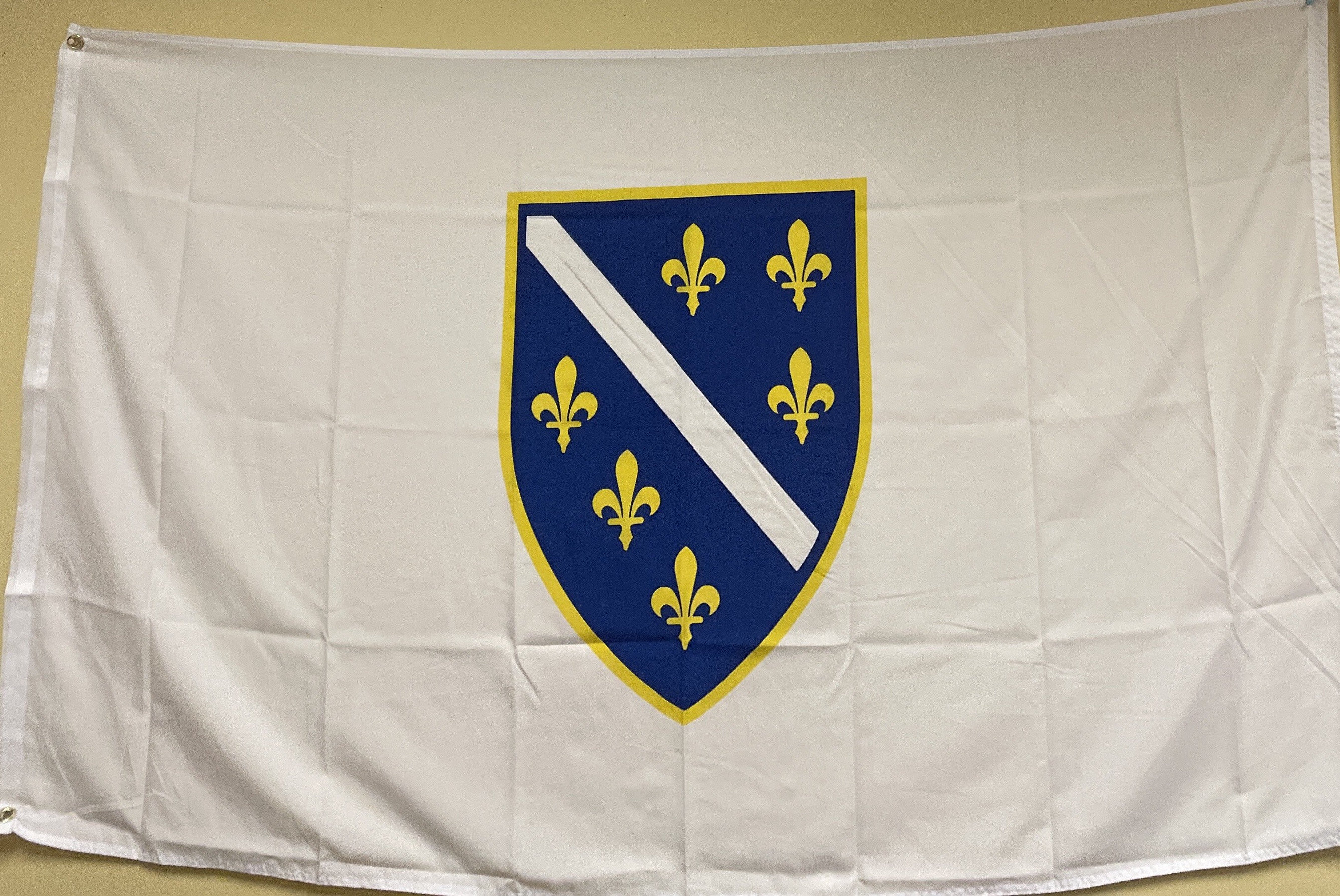 Flagge der Republik Bosnien und Herzegowina 1 x 5 m mit Messingösen bedrucktem Polyestergewebe einseitig beidseitig bedruckt