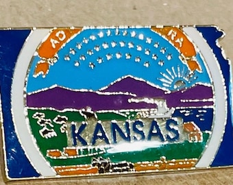 Przypinka Kansas State: ręcznie stemplowana przypinka Cloisonné