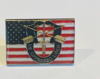 US Army special forces military lapel pin hand stamped cloisonné pin