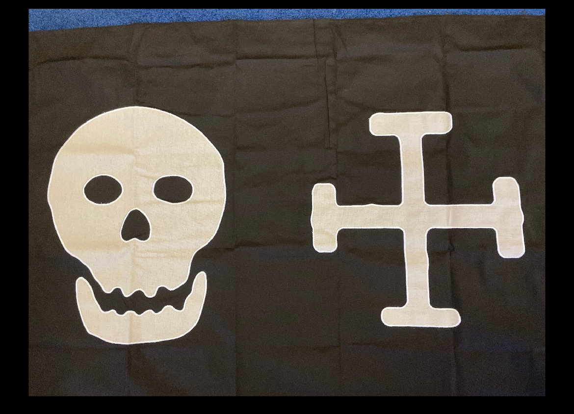 3x5ft Pirate Flag: Sewn Cotton, Double Sided, Embroidered - Etsy, image size:1170x844