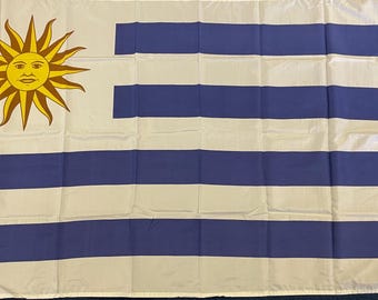 Flag of Uruguay printed polyester 3x5ft;brass grommets single flag