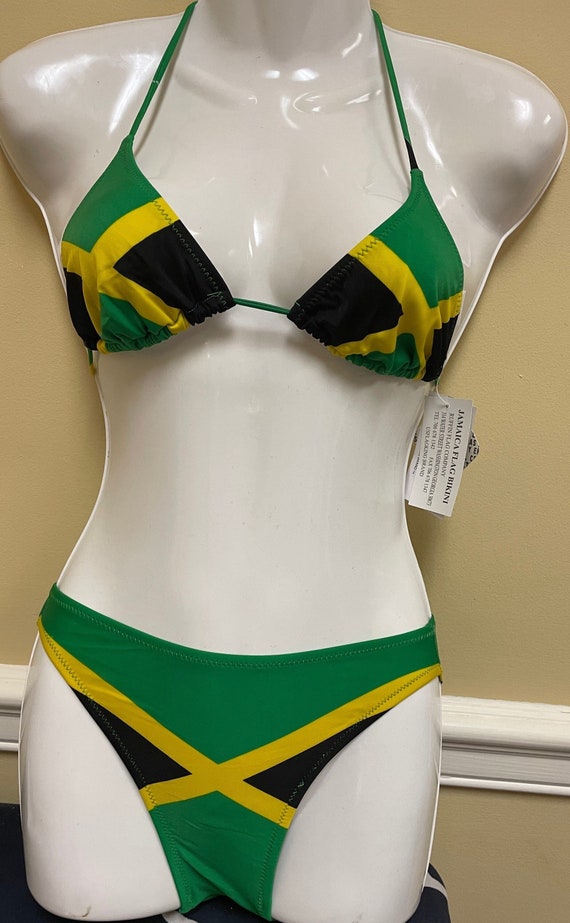 Handmade High Waist Jamaican 2-piece Crochet Swimsuit Unique