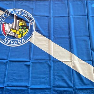 Las Vegas Nevada City Flag: 3x5ft, Brass Grommets