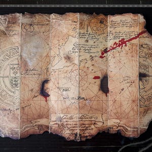 GOONIES MAP - Replica of the Goonies Map handmade from frames of the original film.