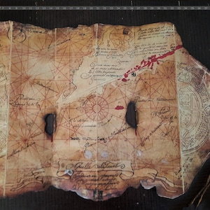 GOONIES MAP - Réplica del Mapa de los Goonies hecho a mano a partir de los Frames de la película original.