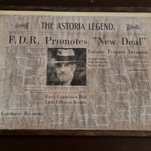 Réplica del Astoria Legend Newspaper , Periódico Chester Copperpot. Con o Sin marco (película de LOS GOONIES)