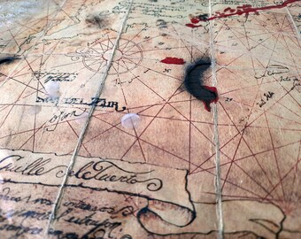 GOONIES 宝の地図 レプリカ グーニーズ MAP The Goonies Map - Cloth Map Scroll Replica - Geekify Inc