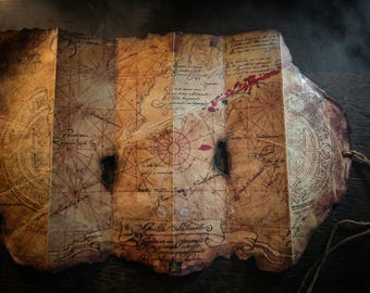 Goonies Map Replica – Handmade Treasure Map Prop, Aged Kraft Paper, Screen-Accurate Foldable Map