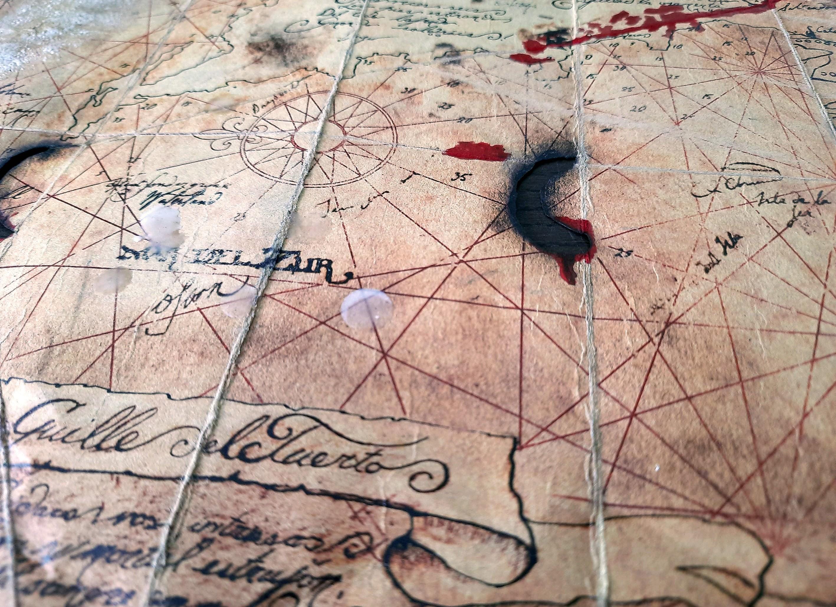 グーニーズ マップレプリカ – 手作りの宝の地図小道具、古びたクラフト