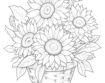 100 Flower Coloring Pages - Floral Designs for Adults & Kids (Printable PDF)