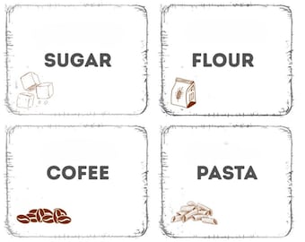 48 Herbs & Spices Jar Pantry Labels Sticker Home Cooking Kitchen Pantry Storage