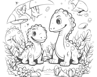 Dinosaur Coloring Book | 100 Dino Pages for Kids (Printable PDF)