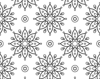 Patterns Coloring Book for Adults | 50 Page Digital or Printable PDF | Repetitive Designs | Stress Relief Coloring Pages