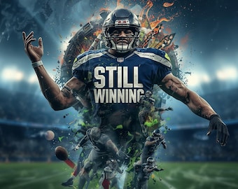 Football Watch Party Digital Art | Big Game Wall Decor | Game Day Printable Art