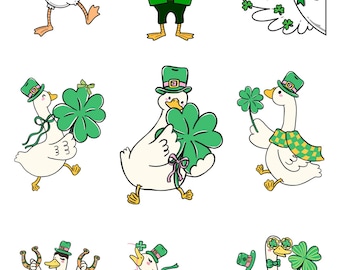 Funny Goose Sticker Pack – St. Patrick’s Day, Sports and Summer Stickers
