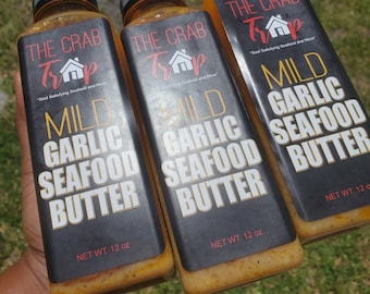 Garlic Seafood Butter Sauce: Mild Cajun Flavor, Crab Boil Seasoning