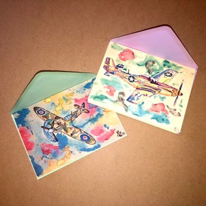 Biglietti auguri stile Aviazione - Aerei Vintage - Aviation cards