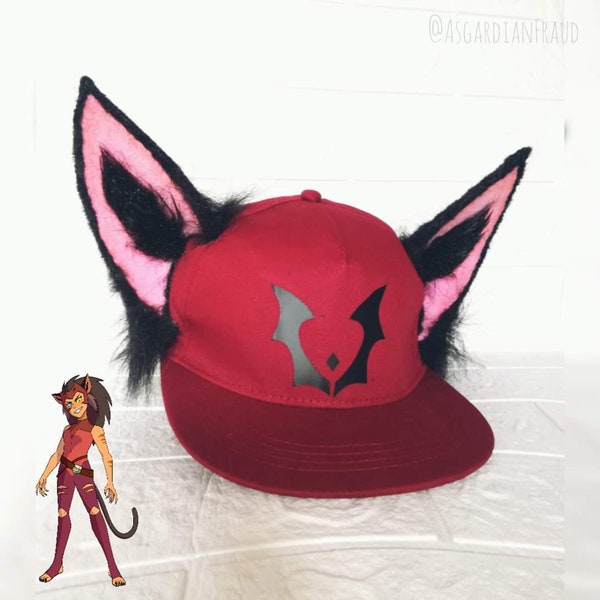 Catra cosplay cat ears - She-Ra inspired furry black cat costume cap hat