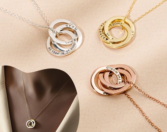 Circle necklace with children's names clearance