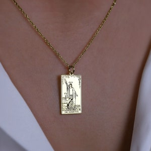 Personalisierte Tarot-Karte mit Box-Kette, die Sonne, die Liebhaber-Tarot-Anhänger, spirituelle Geschenke für Sie, Muttertagsgeschenk