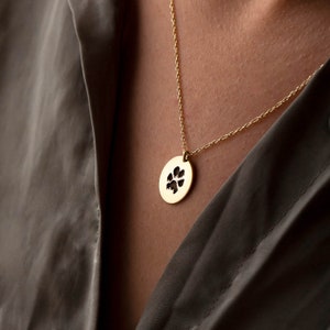 Actual Paw Print Necklace, Unique Sympathy Gift for Pet Loss, Custom Pet Necklace, Dog Paw Jewelry for Mothers Day Gift