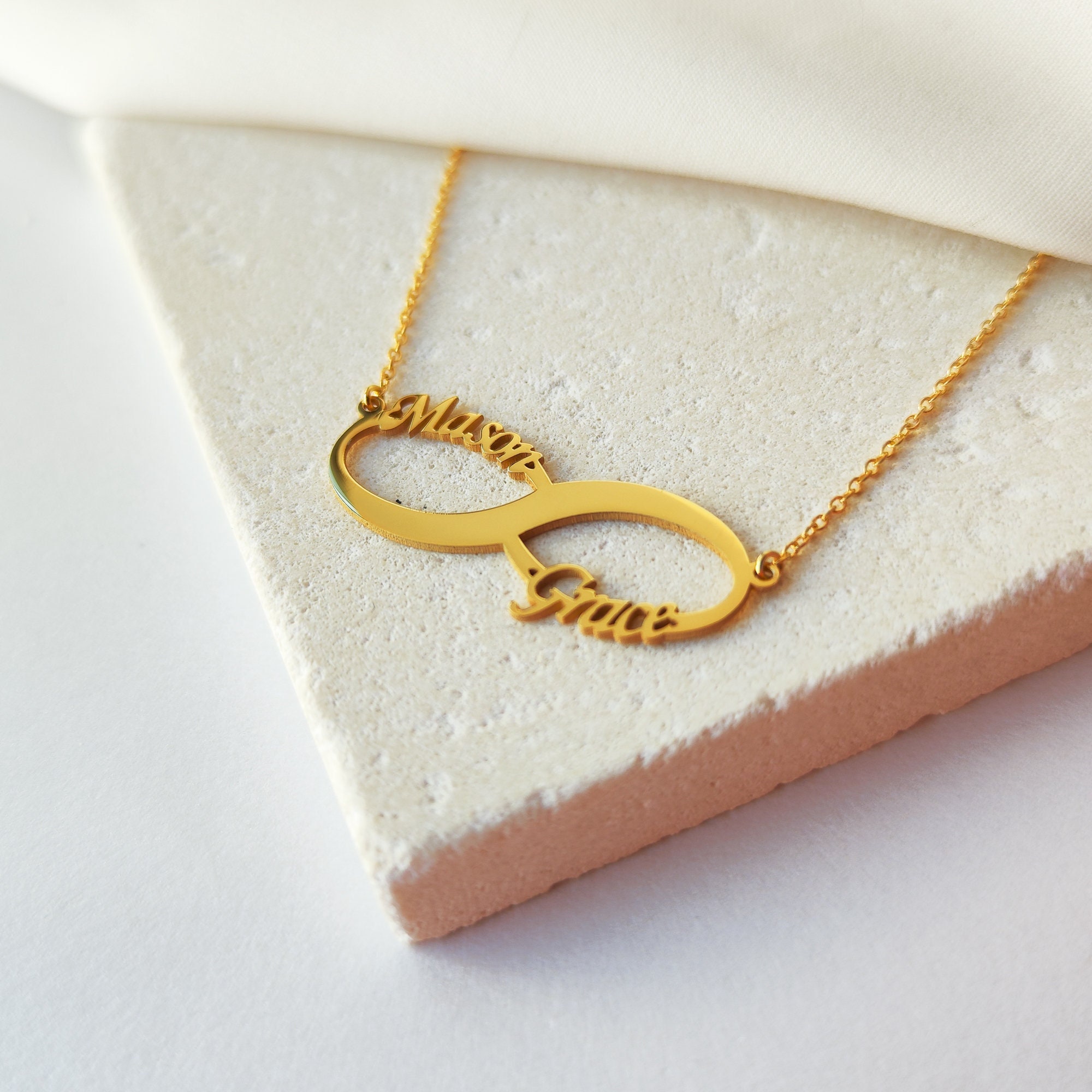 13th Birthday Necklace, Script Name Necklace, Stainless Steel or 18K Yellow Gold Finish, Birthday Gift for 13 Year Old Girl, Happy 13th Polished