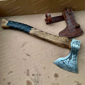 Hand-Forged Viking Norsemen Axe, Medieval Bearded Axe, Viking Costume Prop, Norse Battle Axe, Gift for Him, Birthday & Anniversary Present!