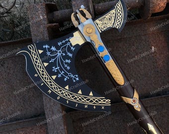Topór Lewiatan z God of War, ręcznie robiony cosplay Kratosa, Ostrza Chaosu, prezent dla niego, urodziny, rocznica, specjalny dzień, topór na kostium zbroi