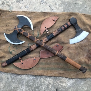 Handgeschmiedete Zweihand Wikinger Axt, Große Nordische Streitaxt, Mittelalter Zweihand Axt, Larp Axt, Nordischen Krieger Geschenk