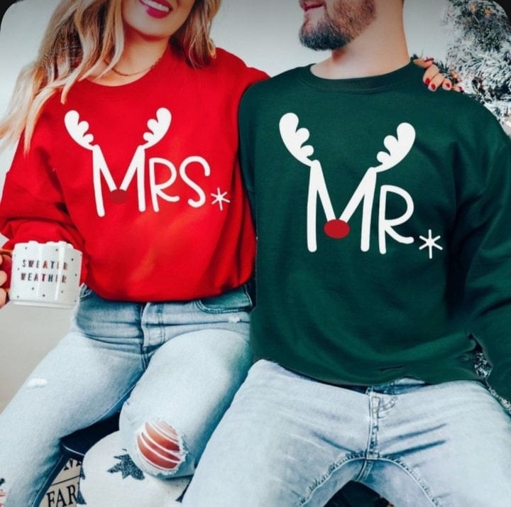 Pull noël couple -  France