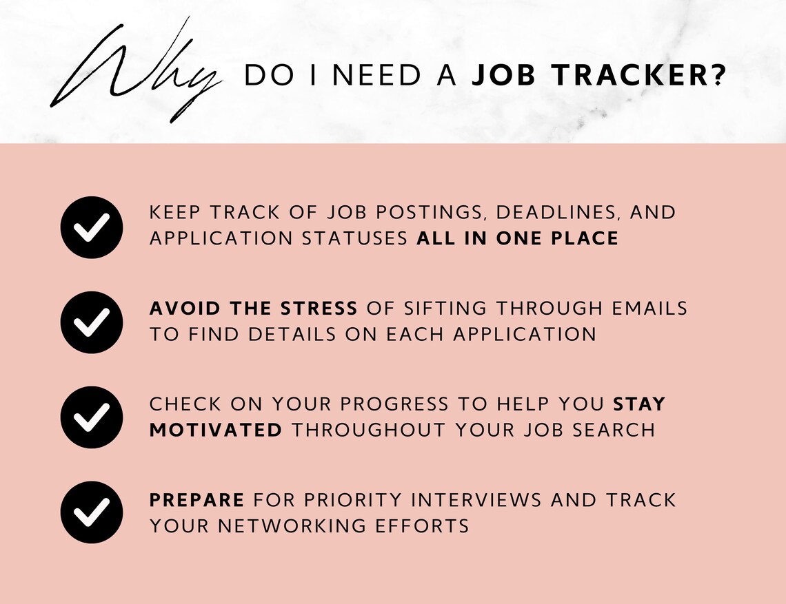 Job Application Tracker, Google Sheets Template, Job Interview Planner, Pastel Automated Job