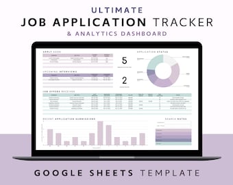 college assignment organizer Job Application Tracker, Google Sheets Template, Job Interview Planner, Purple Automated Job Search Dashboard, College Student Spreadsheet