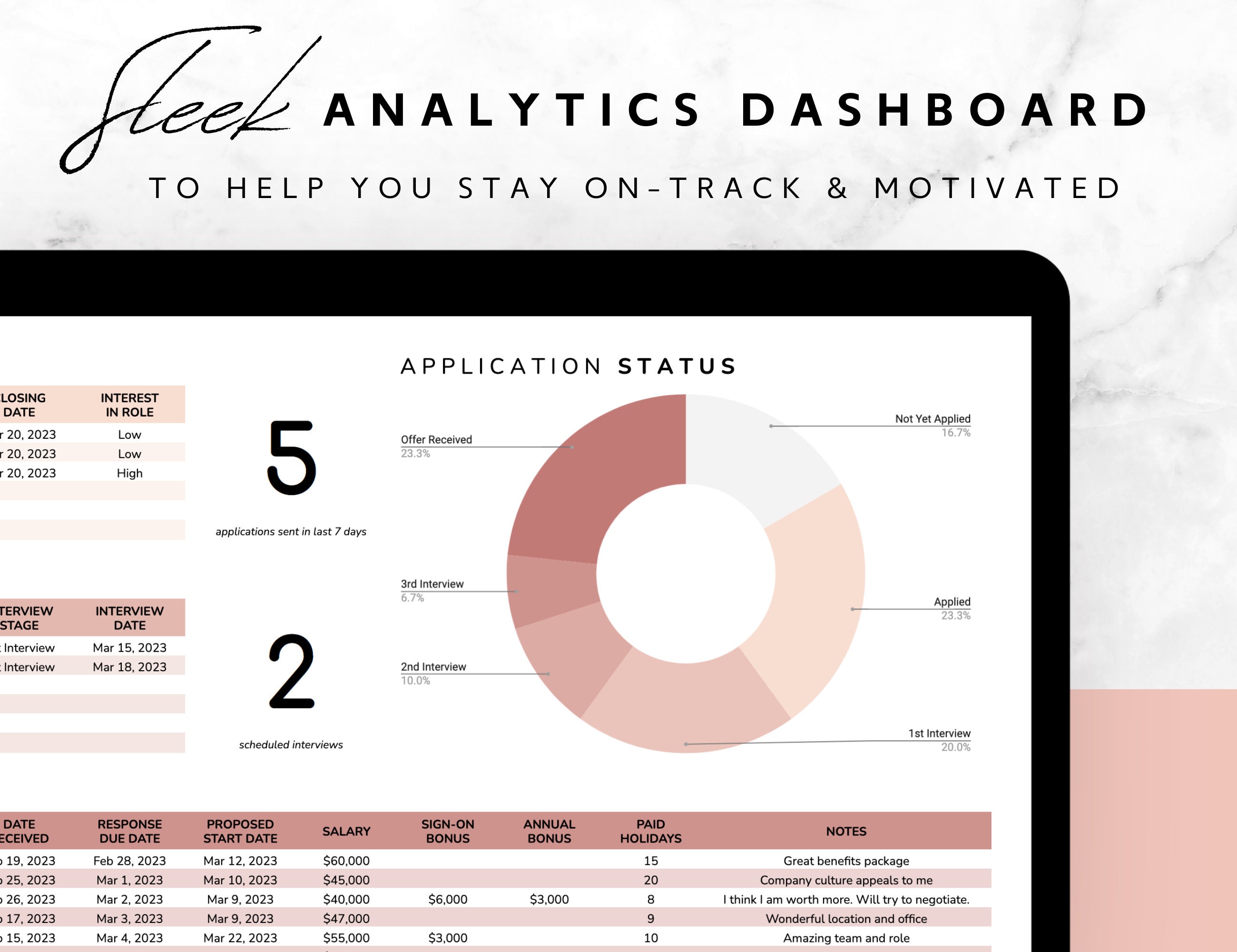 Job Application Tracker, Google Sheets Template, Job Interview Planner ...