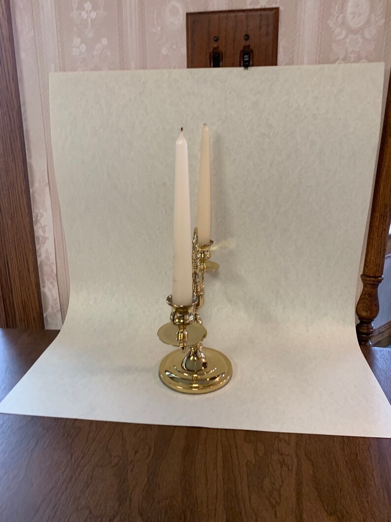 Baldwin Brass Two Arm Candelabra With Double Candle Holders Etsy