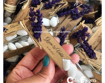 Personalized Almond Candy Wedding Favors for Guests, Glass Tube Almond Candy for Wedding Giveaways