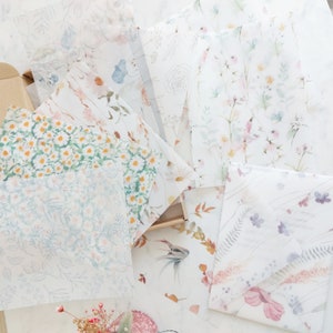 Asortyment papieru welinowego, 15 sztuk, do scrapbookingu, tworzenia kartek, papier półprzezroczysty A5 i A6