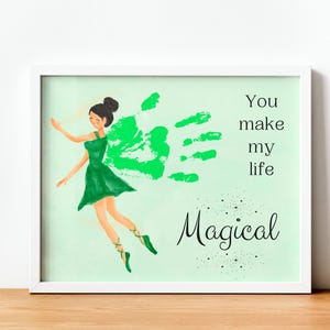 Fairy Handprint Craft, Daycare Activity, Baby Keepsake, Pixie Craft, Crafts for Kids, Baby Book, Montessori Art for Kids, Toddler Activity