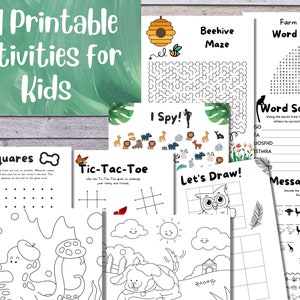 summer fun kids printable activities summer printable games etsy