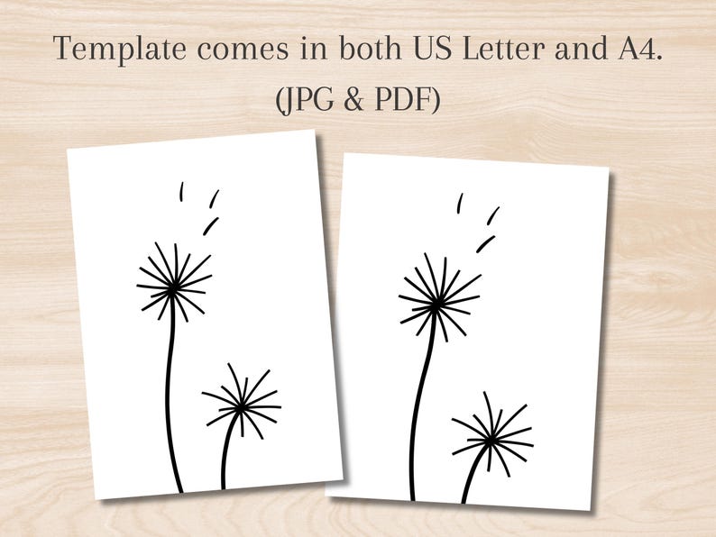 Dandelion Fingerprint Craft for Kids; Baby Keepsake (printable JPG ...