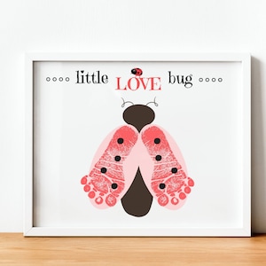 Ladybug Footprint Craft, Toddler Crafts, Daycare Crafts, Baby Keepsake, Footprint Art, Nursery Decor, Daycare Activity