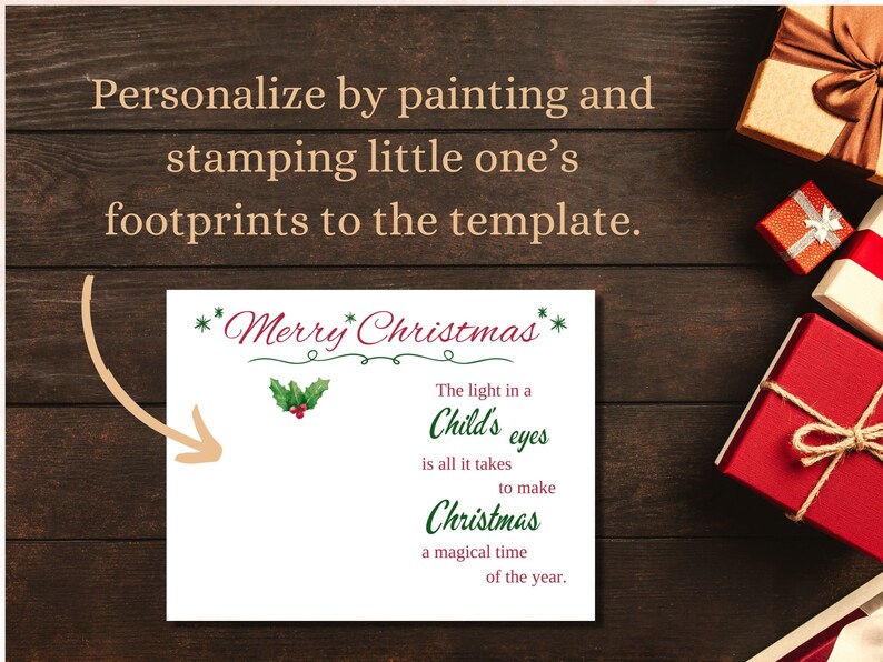 Christmas Footprint Craft, Mistletoe Craft, Baby Keepsake, Daycare ...