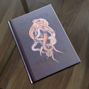 Octopus Notebook - Orange Black Estetic - Journal - Stationery