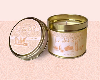 Fake Tan Candle - Tinderbell - Coconut, Lotion & Sugar Cookie Scented - 250ml Container Candle