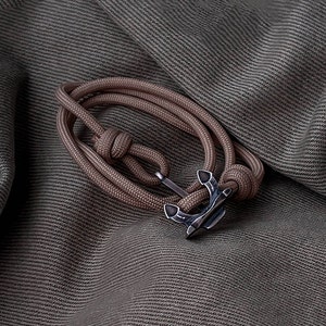 Ocean bracelet with silver anchor