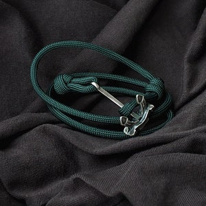 Ocean bracelet with silver anchor