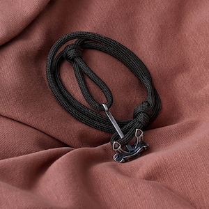 Ocean bracelet with silver anchor