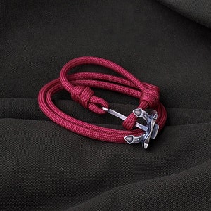 Ocean bracelet with silver anchor